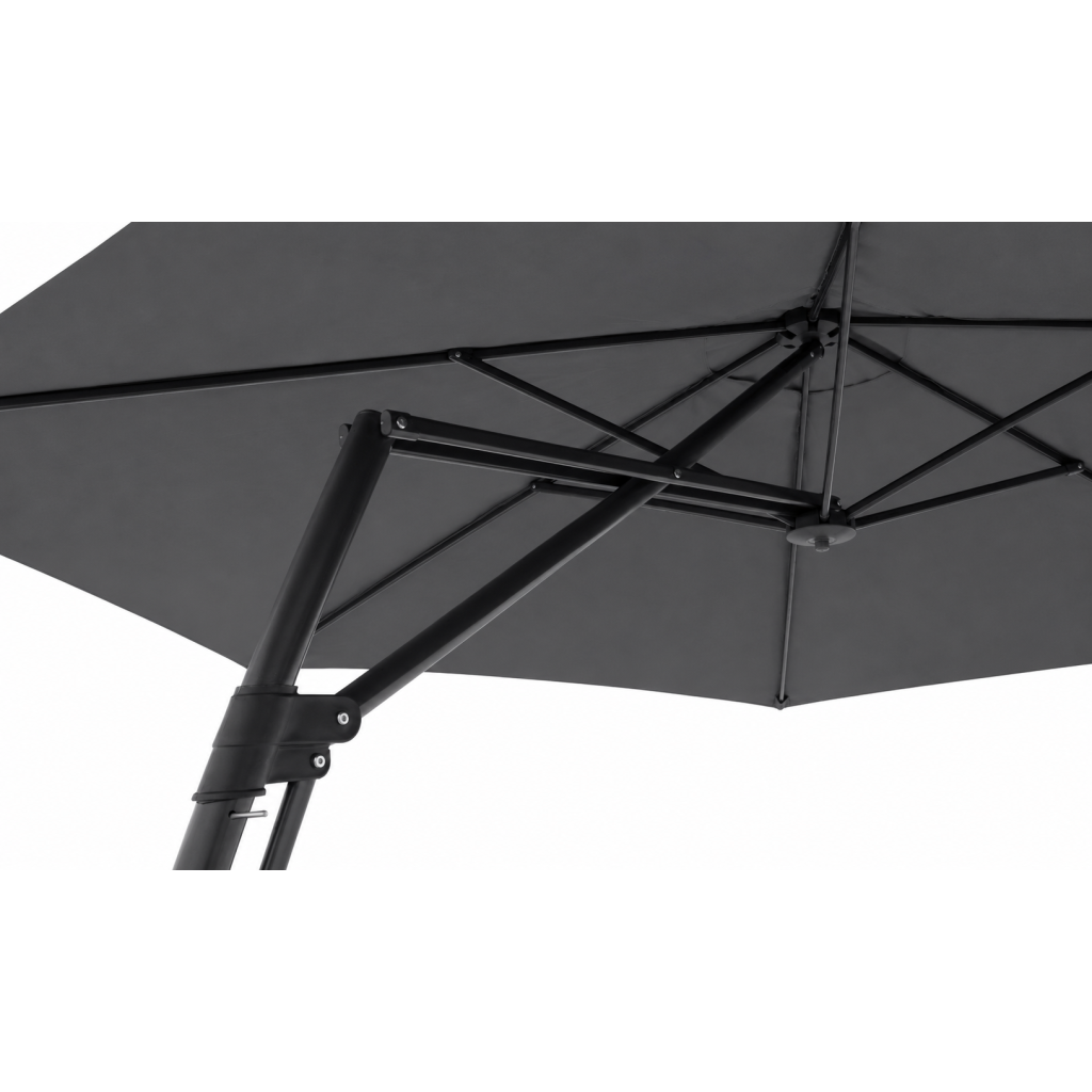 Detail pákového mechanismu a ocelové konstrukce slunečníku Derby ECO 300 cm