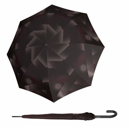 T.760 Stick Automatic Symphony Chocolate dámský holový vystřelovací deštník  Knirps