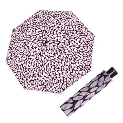 Fiber Mini Leaves Indigo dámský skládací deštník  Doppler