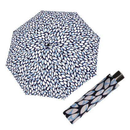 10304 fiber mini leaves blue damsky skladaci destnik