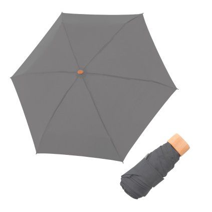 Nature Mini Cork Slate Grey dámský skládací deštník  Doppler