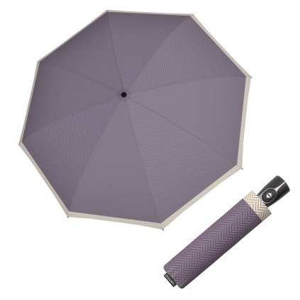 Fiber Magic Chevron lilac - dámský plně automatický deštník