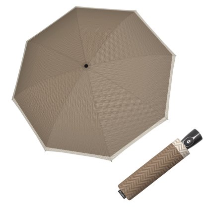 Fiber Magic Chevron sand - dámský plně automatický deštník