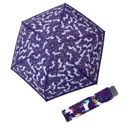 Kids Mini light Unicorn - dětský skládací deštník