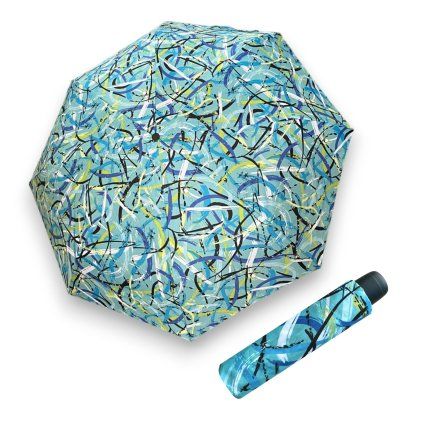 Hit Mini Moving Lines Blue dámský skládací deštník  Derby