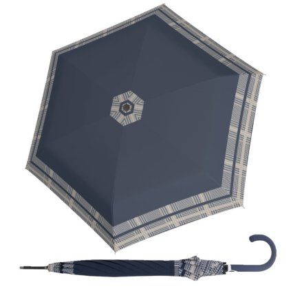 Fiber Flex AC Timeless Blue Hahnentritt dámský holový vystřelovací deštník  Doppler