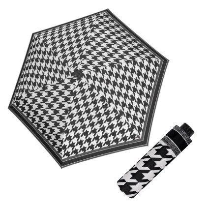 Fiber Havanna Black&White dámský skládací deštník  Doppler