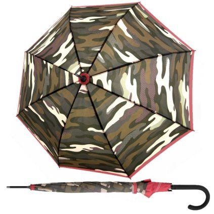 Fiber Flex AC CamouStripe dámský holový vystřelovací deštník  Doppler