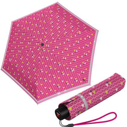 Rookie Triple Pink Reflective dámský skládací deštník  Knirps