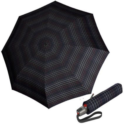 T.200 Check Black dámský automatický deštník  Knirps