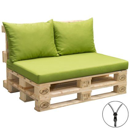 8927 5 polstry na paletove sezeni sedak 2x polstar zelena