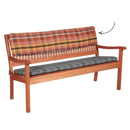 Opěrka pro 2-místnou lavici polstr na dvoumístnou lavici 110x30x6 cm  Doppler
