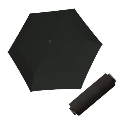 Fiber Mini Compact Uni Black dámský skládací deštník  Doppler