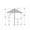 ALU WOOD zahradní slunečník 300 x 200 cm hnědá  Doppler