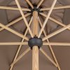 12395 6 alu wood zahradni slunecnik 350 cm hneda
