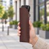 16714 3 carbonsteel mini slim dark chocolate damsky skladaci destnik