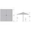 Gastro Magic Junior Alu Wood zahradní slunečník 240 x 240 cm antracit  Doppler