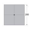 Gastro Magic Junior Alu Wood přírodní zahradní slunečník 200 x 200 cm  Doppler